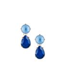 Small Drop Earrings, Blue