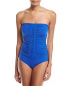 Ruched Braided Bandeau One-piece