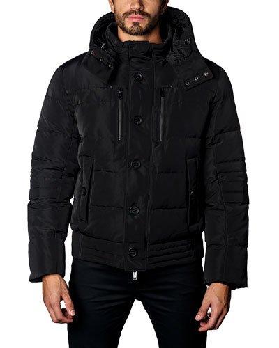 Snap-hood Puffer Jacket