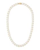 14k Beaded White Freshwater Pearl Necklace,