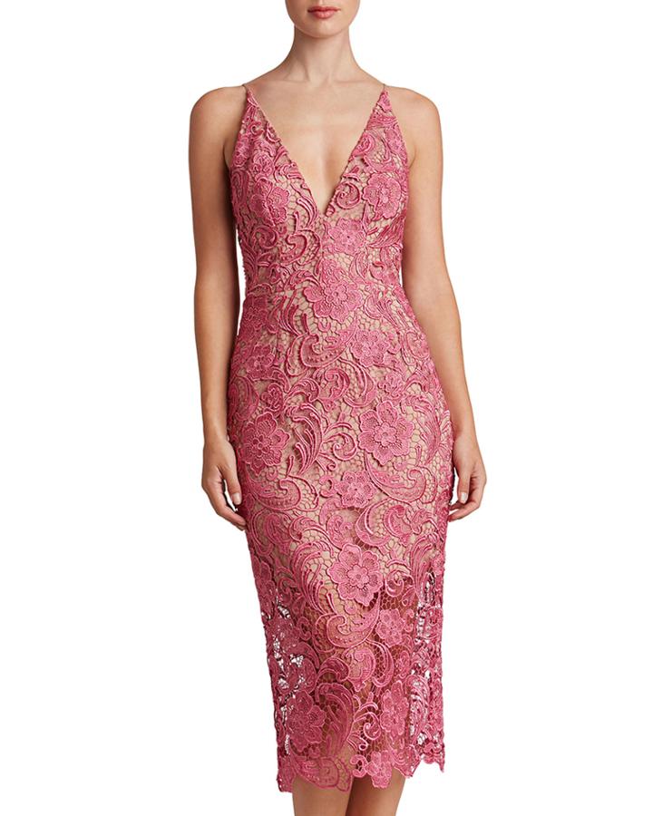 Marie Crocheted Lace Cocktail Dress