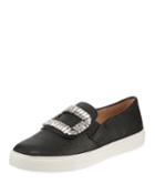 Ermine Glitter Perf Skate Sneakers With Embellishment