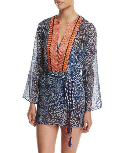 Savage Animal-print Tunic Coverup