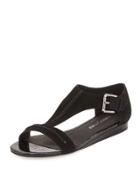 Bravo Suede T-strap Demi-wedge