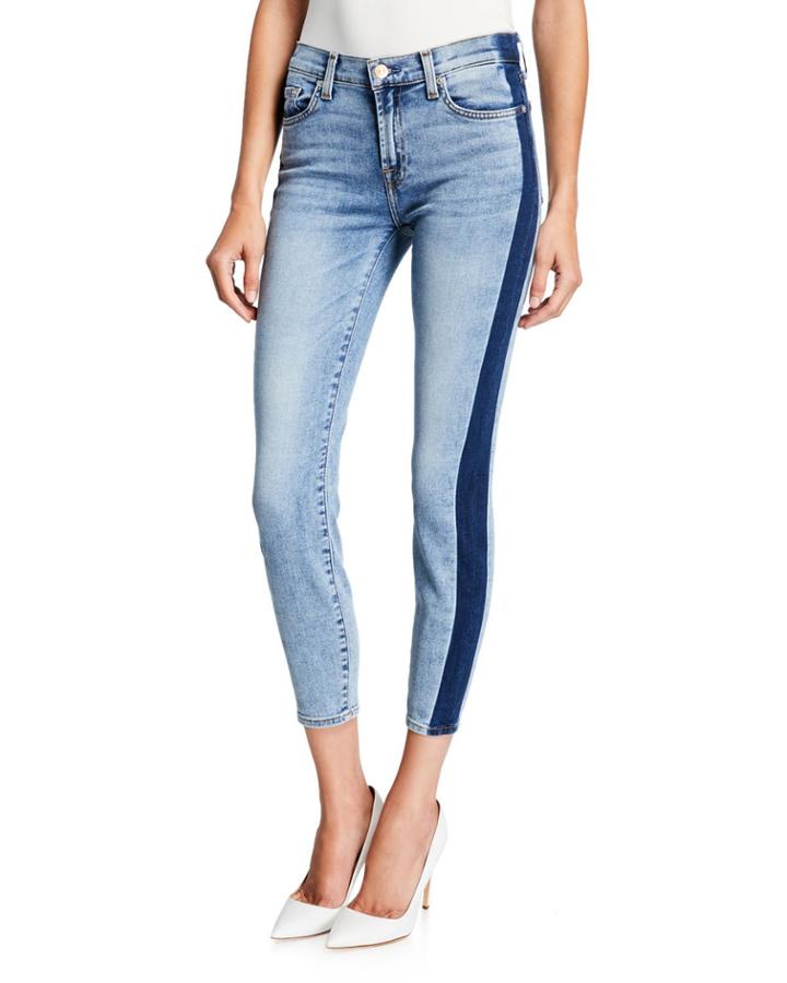 Gwenevere Side-stripe Skinny Ankle Jeans