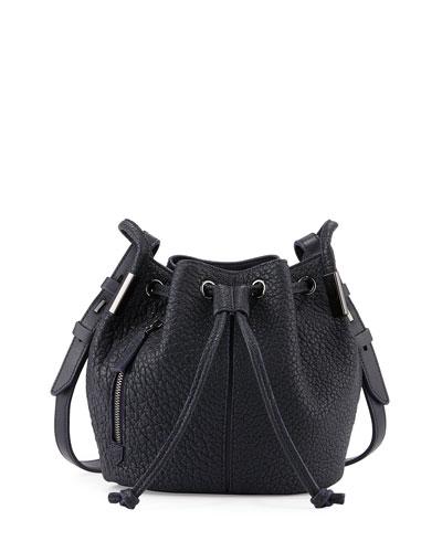 Lida Mini Leather Bucket Bag, Dusk
