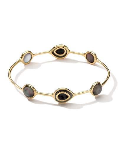 18k Rock Candy Ondine Black Shell & Onyx Doublet Bangle