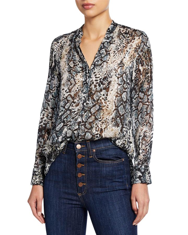 Amos Mock-neck Side-slit Tunic
