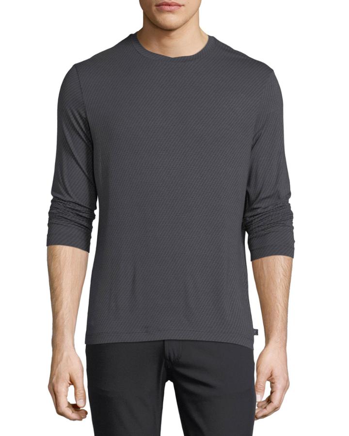 Brushed Striped Long-sleeve T-shirt