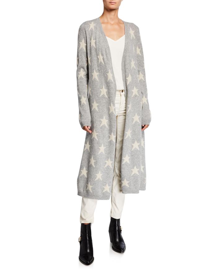 Star Printed Cashmere Cardigan