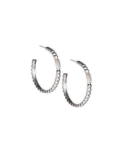 Bedeg Pav&eacute; Diamond Hoop Earrings