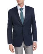 Solid Wool Two-button Blazer