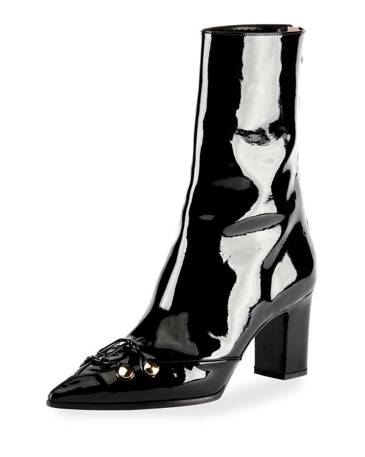 Swanson Patent Hook-and-eye Boots, Black