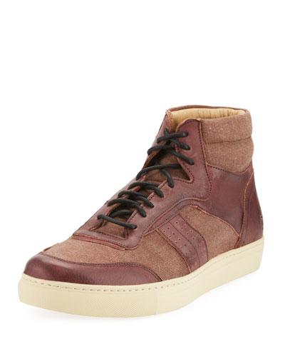 Concord Canvas High-top Sneaker, Oxblood/cream