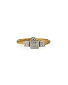 Triple Diamond Square Cable Ring