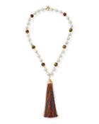 Arlecchino Rainbow Tassel Y-drop Necklace