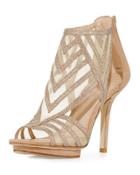 Reade Glitter Fabric Platform