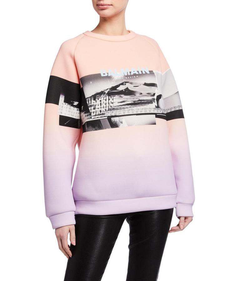 Balmain Desert-print Ombre