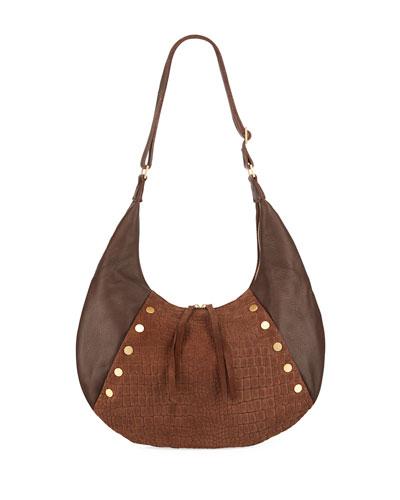 Ken Embossed Suede And Leather