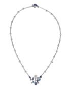 Estate 18k White Gold Multi-stone Necklace