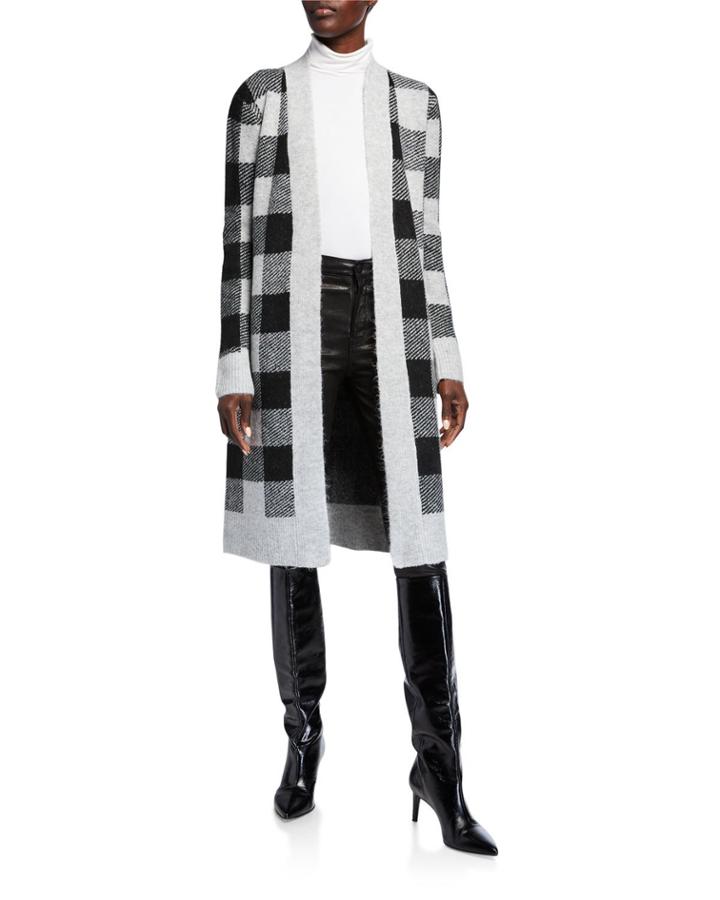 Plaid Double Jacquard Duster