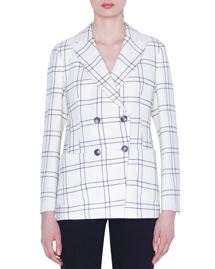 Danita Check Wool Crepe Jacket