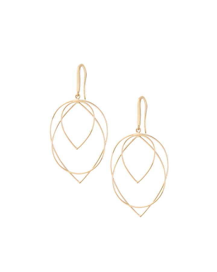 14k Small Teardrop Hoop Earrings