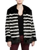 Jerry Striped Faux-fur Coat