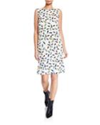Paint Brushstroke-print Dress