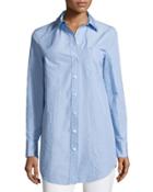 Button-front French-cuff Tunic,