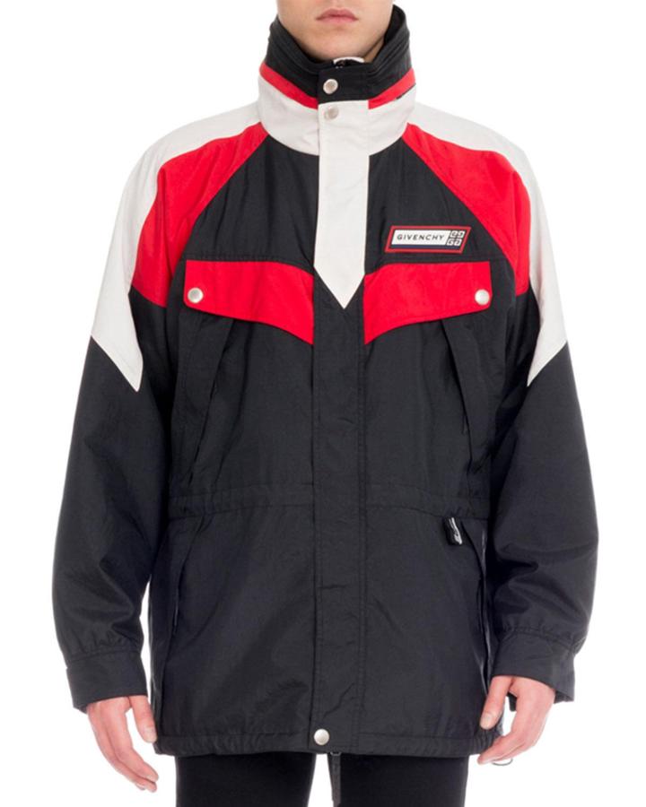 Men's Colorblock Wind-resistant Jacket