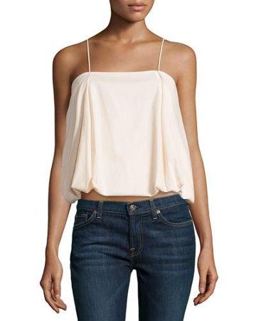 Pleated Bubble Camisole, Blush