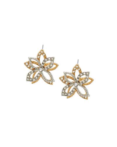 Large Two-tone Crystal Flower