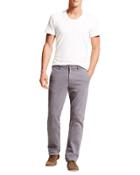 Casual Straight-leg Chino Pants, Gray