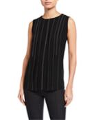 Tayla Contrast Stitch Sleeveless Blouse
