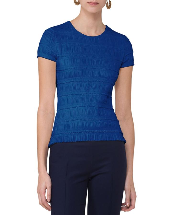 Ruched Cap-sleeve Top