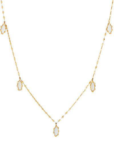 14k Spellbound Gypsy Rainbow Moonstone Necklace