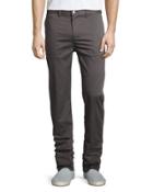 Eddy Chino Relaxed Pants, Plum Gray