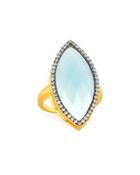 Aqua Marquise Crystal Cocktail Ring
