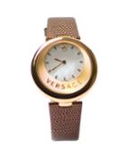 40.5mm Women's Half-moon Watch W/ Leather