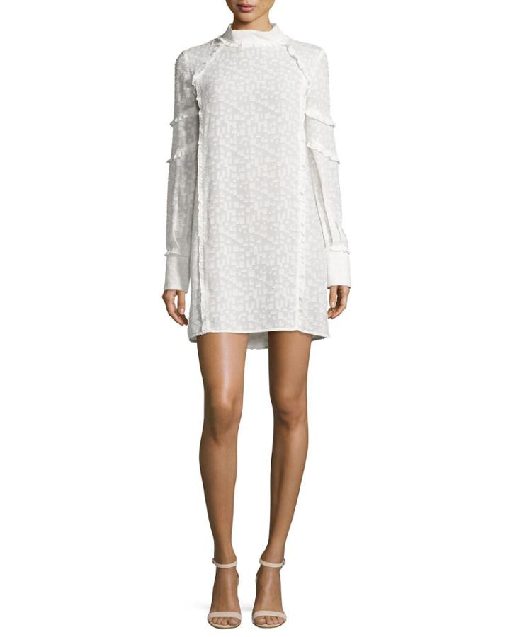 Mijo Textured Tunic Dress, White