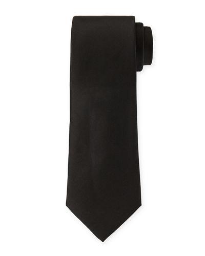 Solid Satin Dress Tie
