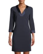 V-neck Satin-trim