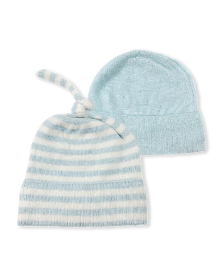 Stripe & Solid Beanie 2-piece