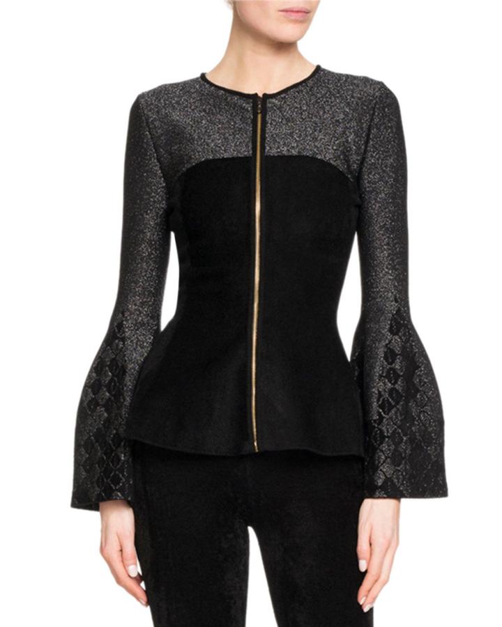 Tiverton Metallic Bell-sleeve Jacket