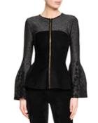 Tiverton Metallic Bell-sleeve Jacket