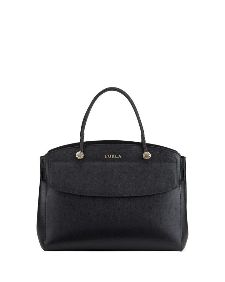 Stella Medium Saffiano Leather Tote Bag