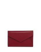 Leather Envelope Wallet & Card Case, Wine