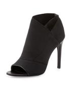 Diana Elasticized Open-toe Bootie, Black