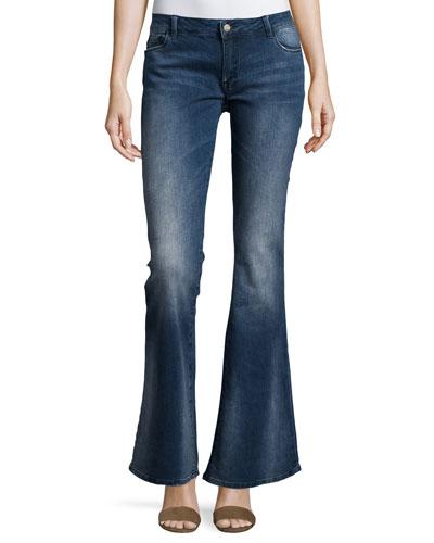 Canal Mid-rise Flare Jeans, Brooklyn Wash